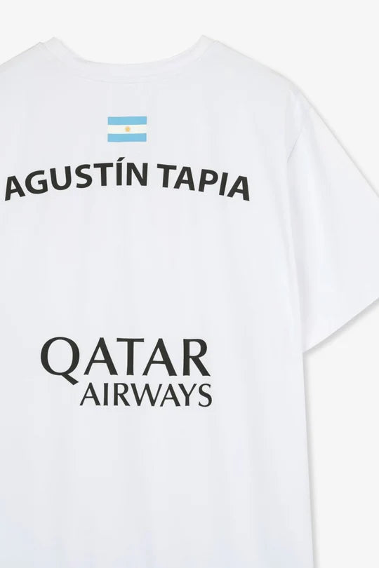 Agustín Tapia Sponsors AT10 White T-shirt