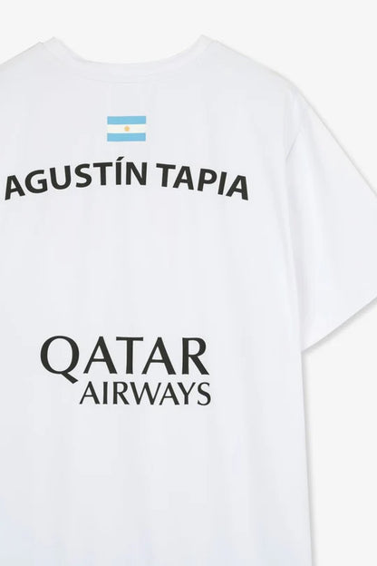 Agustín Tapia Sponsors AT10 White T-shirt